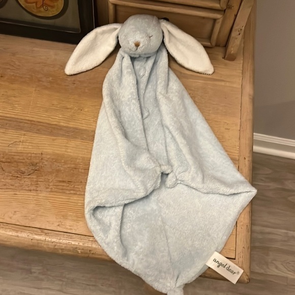 Angel Dear Lovey Security Blanket Bunny Blue Baby Toy - Picture 1 of 8